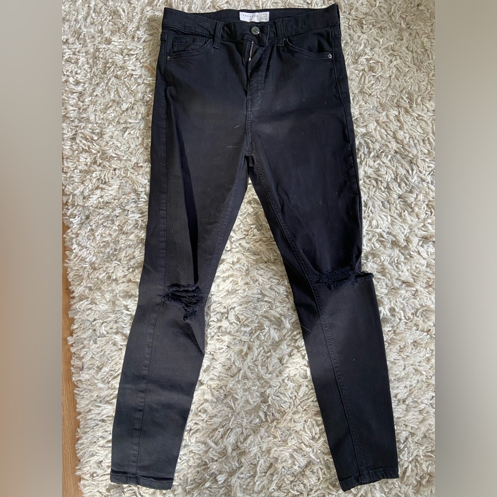 Top shop Jamie black skinny jeans, size 30